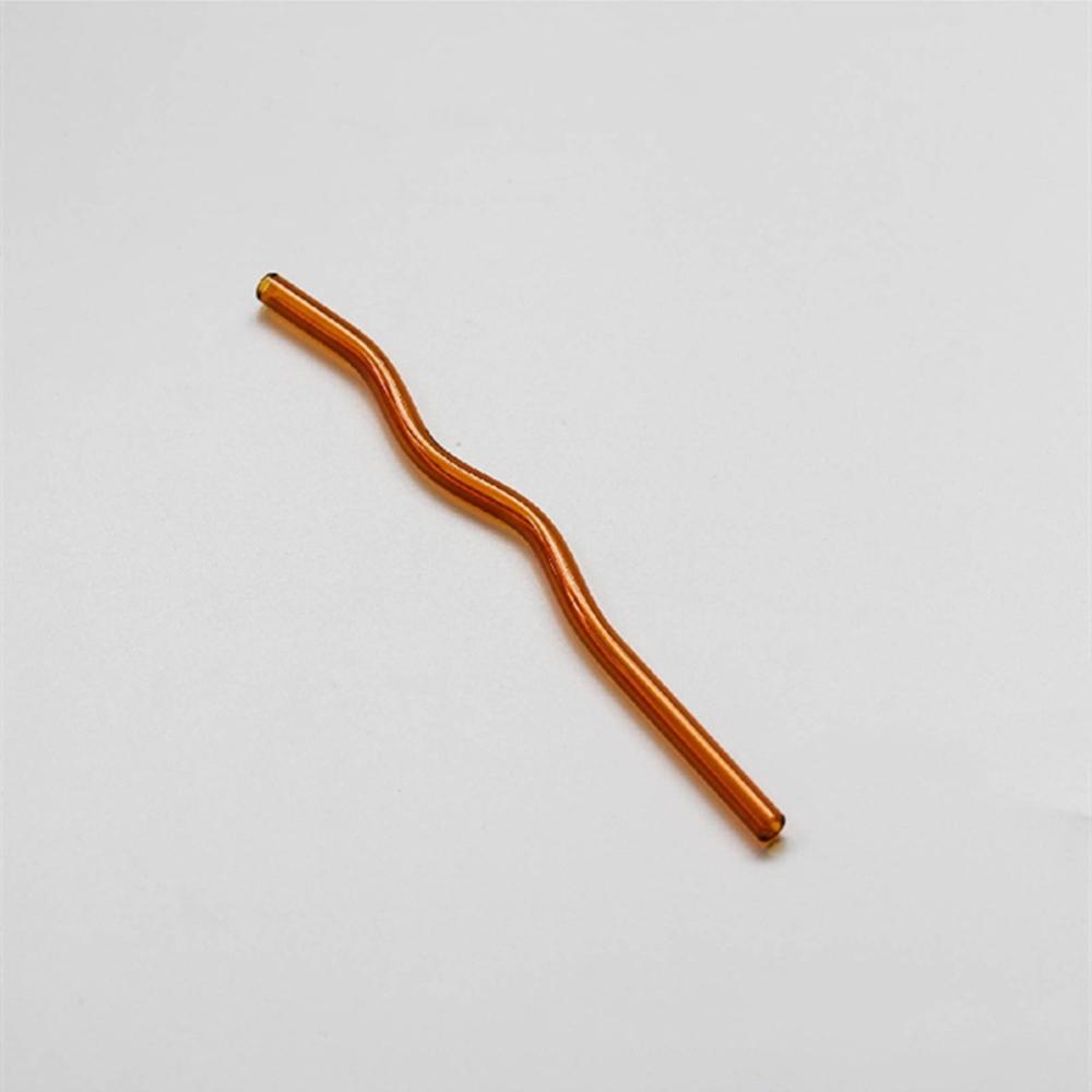 Прозрачные волнистые стеклянные трубочки, смузи, коктейли, посуда для питья, полезные многоразовые соломинки для вечеринок, бара, молока, кофе, кухонные аксессуары