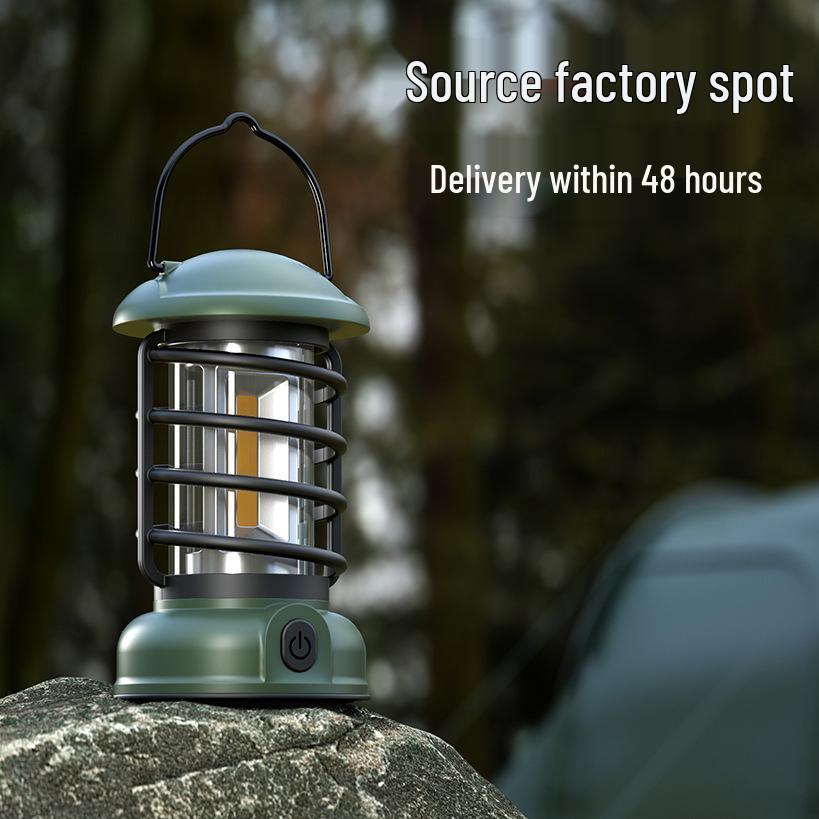 Rechargeable Retro Camping Light: Outdoor Hanging, Handheld Tent Illumination