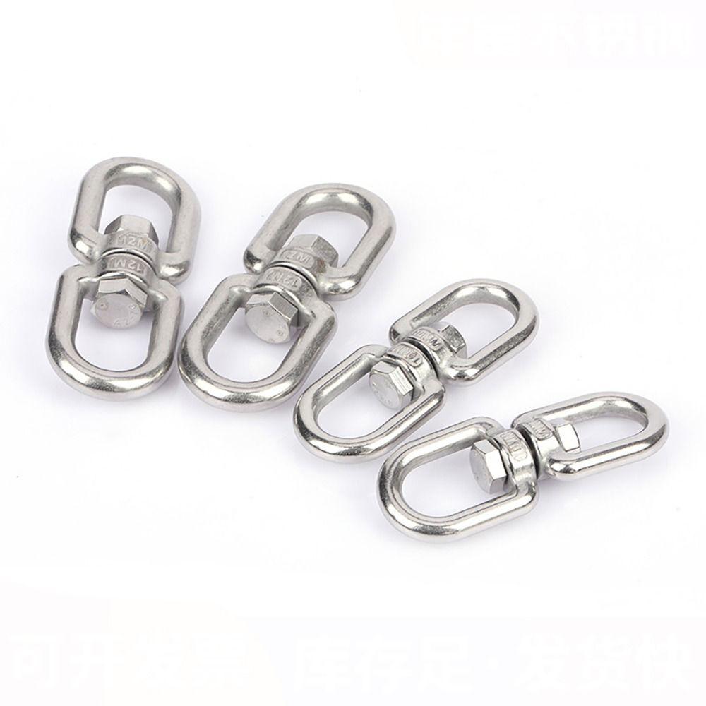 1Pcs 4mm 5mm 6mm 8mm Carabiner Clasp Eye Connectors Marine Anchor Swivel Durable 8 Ring Hook