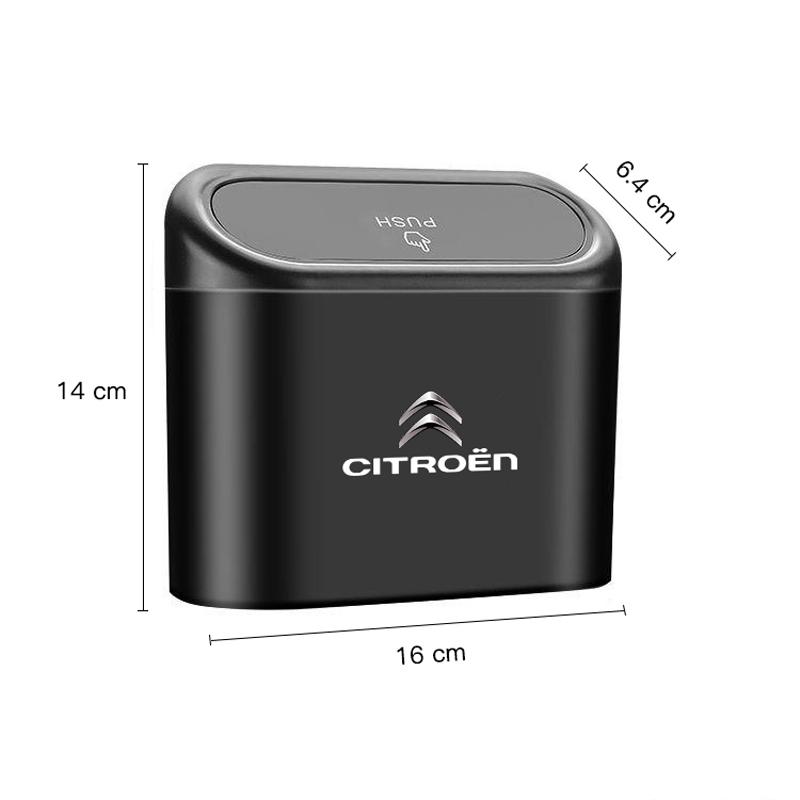 GESW6 Car Trash Bin Storage Box Hanging Trash Box For Citroen C3 AIRCROSS C5X C4 Cactus PICASSO e-C3 e-C4 C1 C-Crosser C6 C2 Celysee