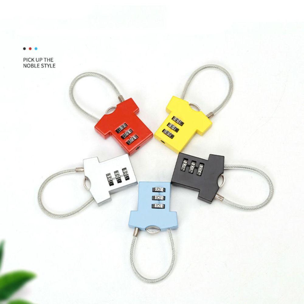 3 Digit Password Lock Steel Wire Suitcase Luggage Coded Lock Multifunctional Security Lock