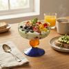 High Feet Glass Ice Cream Bowl 270 ML Dessert Cup Exquisite Fruit Salad Bowl  Cafe