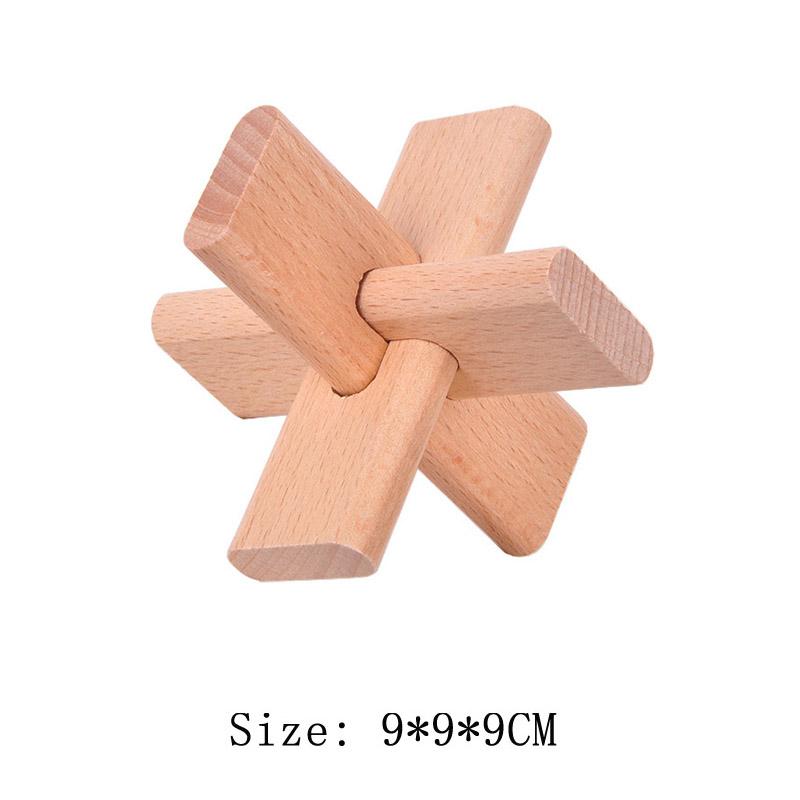 Деревянный замок Kong Ming Lu Ban Lock IQ головоломка Inteligencia Rompecabezas 3D De Madera Монтессори развивающие игрушки