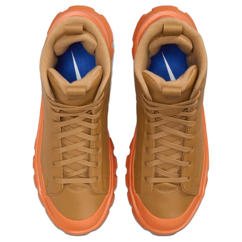 Nike Блейзер Roam Mid Лен Безопасный Оранжевый Гоночный Синий Светло-коричневый Женские Кроссовки Обувь для Скейтборда FQ9065-200