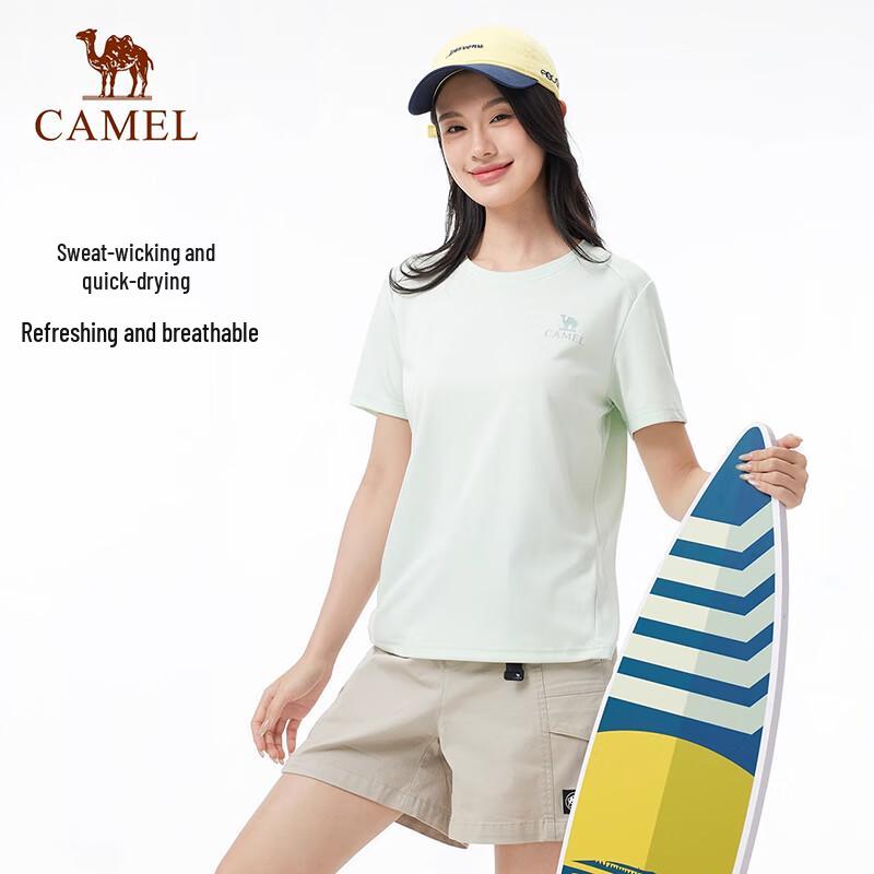 Camel Унисекс футболка с коротким рукавом, быстросохнущая
