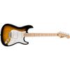 Squier Sonic Stratocaster, кленовый гриф, двухцветная отделка Sunburst. (с мягким чехлом)