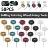 50 шт. Мини-дрель абразивная щетка губка для чистки полировальный круг с хвостовиком 3 мм шлифовальные полировальные головки аксессуар для вращающегося инструмента