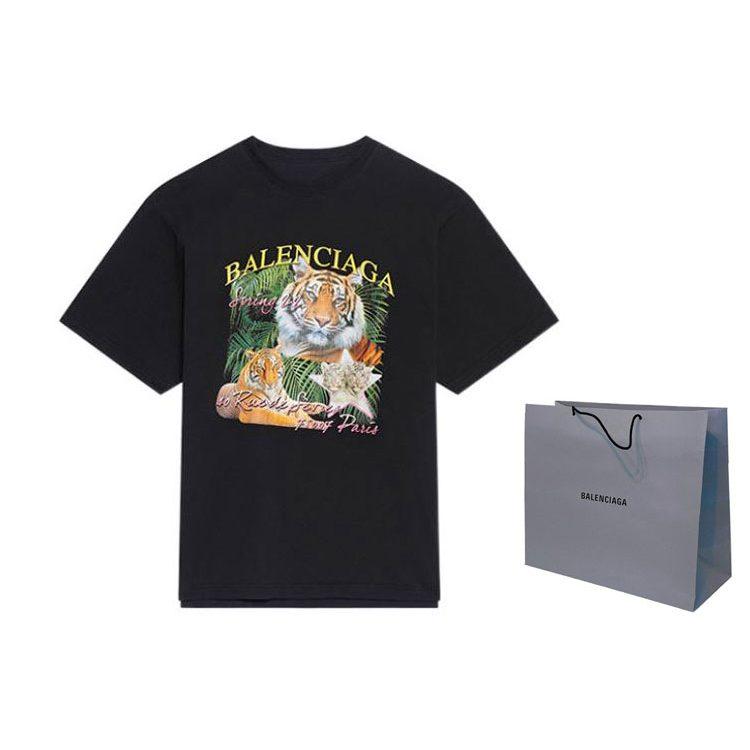 Balenciaga FBI Принт Год Тигра Двусторонняя Футболка 681467TLVM54084