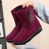 Модная женская обувь Водонепроницаемые Нескользящие Женские Зимние Сапоги Модные Утепленные Плюшевые Ботильоны Женский Каблук Сохраняют Тепло Хлопковая Подкладка