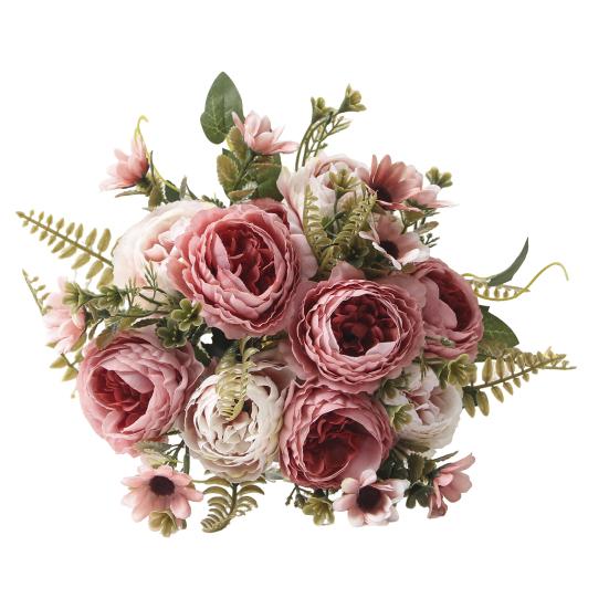 Букеты из искусственных цветов, искусственные ромашки, пионы, букеты, искусственные цветы, центральные украшения для стола, цветочные композиции для дома, свадебные украшения для отеля