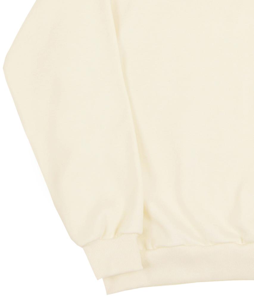 GRAVER [Unisex] Line Flower Dot Logo Smile Sweatshirt_Cream
