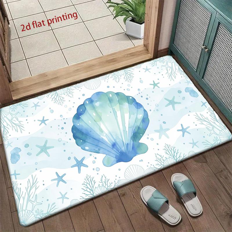 Ocean Watercolor Pattern Mat Living Room Decoration Home Sofa Non-Slip Carpet Study Bedroom Tatami Children'S Soft Floor Mat