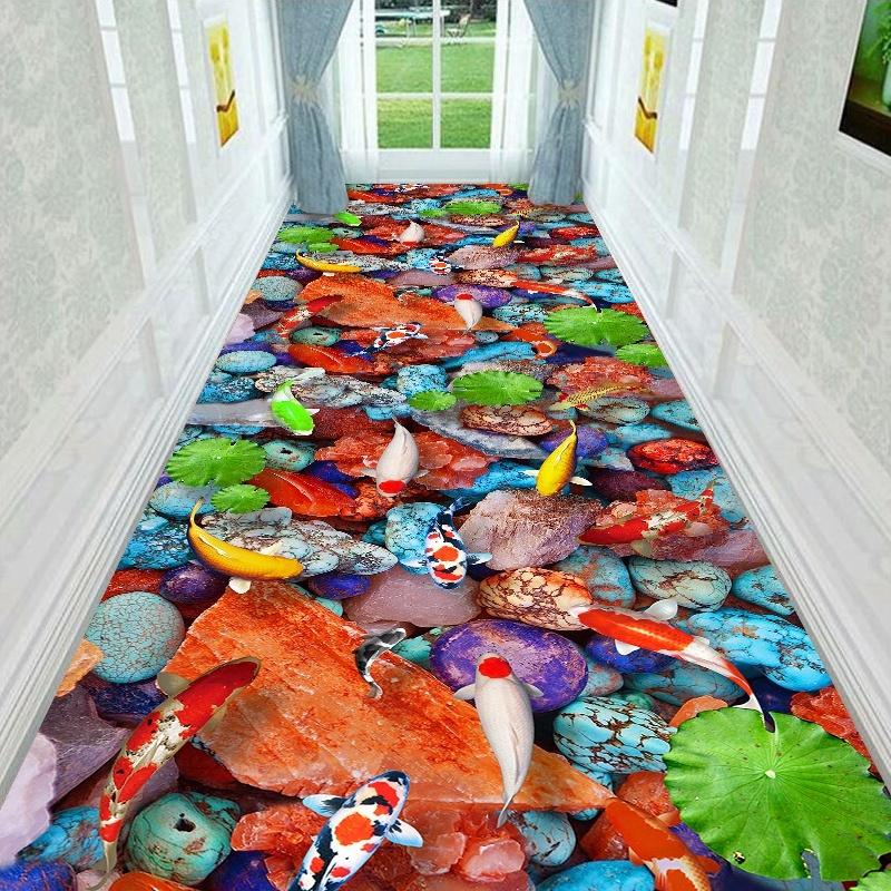 3D Ковер с принтом дорожки, Приветственный придверный коврик против усталости, Пятноустойчивый ковер-дорожка для коридора, Машинная стирка, для кухни