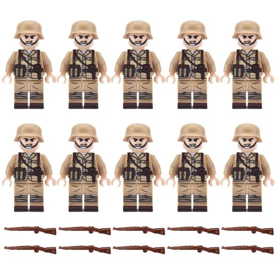 10 шт. фигурка солдата с 10 стрелком оружие аксессуары блок мелкие частицы строительная игрушка солдат модель настольный песок