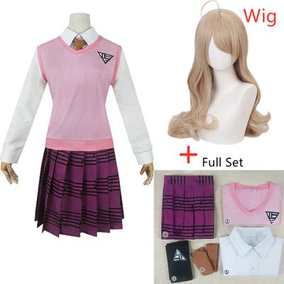Danganronpa V3 Kaede Akamatsu, костюмы для косплея, женские платья, рубашка в стиле аниме, жилет, юбка, носки для девочек, школьная форма JK