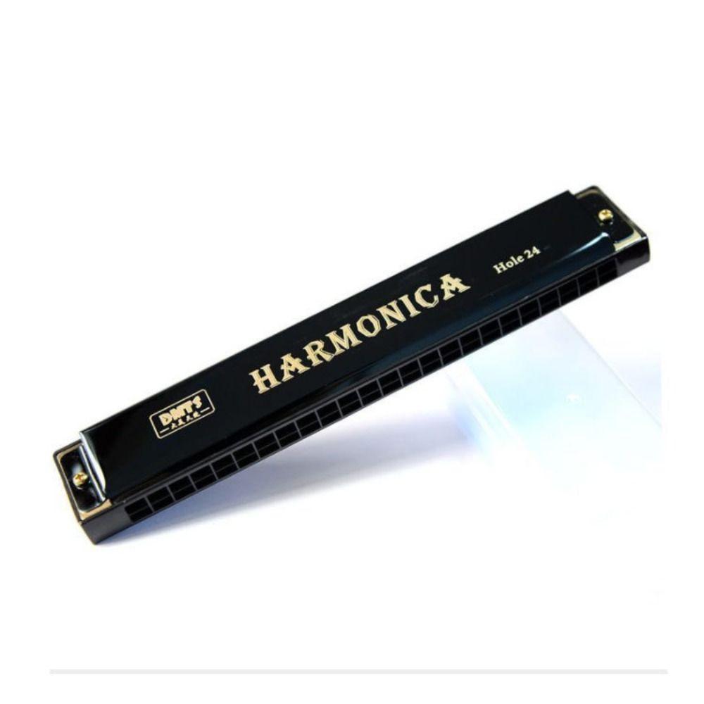 Tremolo Harmonica 24 Hole Harmonica Double Row Blues Harmonica C-key Harmonica Student