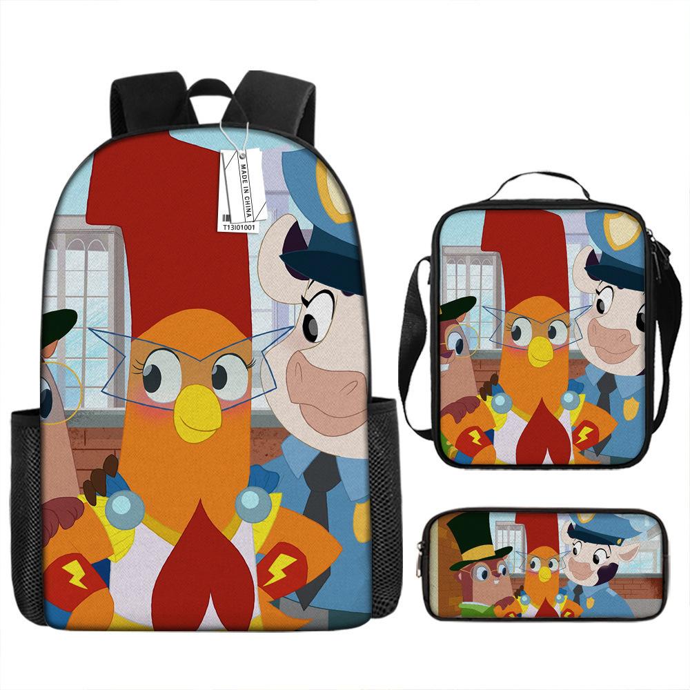 Interrupting Anime Backpack Set for School Students - 3-Piece Bundle with Shoulder Bag & Pencil Case, Waterproof, Durable, Lightweight, Large Capacity