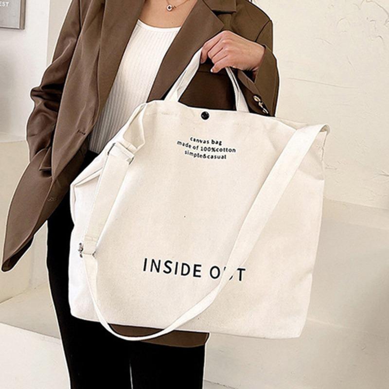 Женская парусиновая сумка-тоут, повседневная рабочая сумка через плечо, большая вместительная сумка через плечо с верхней ручкой, многофункциональная большая сумка через плечо для покупок