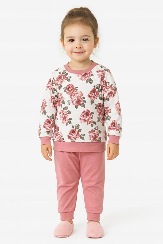 Cotton Pajamas 116 Girls' Pajamas for Kindergarten, 2-Piece, Pink