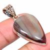 Natural Mookaite Gemstone 925 Sterling Silver TwoTone Gift Pendant 1.77" R2i82