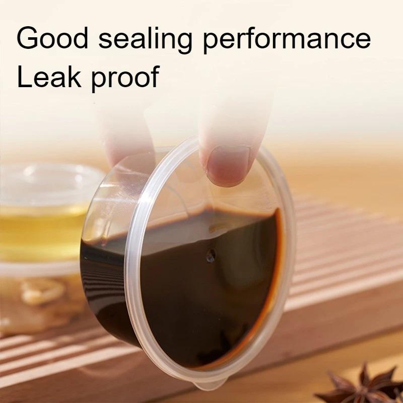 20/50/100PCS Disposable Sauce Cup with Lids Leak-Proof Packaging Containers Portable Salad Dressings Seasoning Takeaway Box