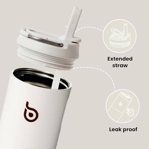 BOTTLE BOTTLE Insulated Water Bottle 24oz with Straw Lid and Handle for Sports Travel Gym Stainless Steel Water Bottles Double-Wall Vacuum Metal