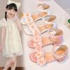 *Модные Цветочные Легкие Детские Мягкие Жемчужные Удобные Сандалии на Плоской Подошве Летняя Мода Принцесса Элегантные Повседневные Сандалии