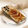 Стеклянный чехол для телефона с покрытием Rose Gold, подходит для Samsung Galaxy S26 S25 S24 S23 S22 S20 FE/Ultra/Plus 5G, противоударная задняя крышка