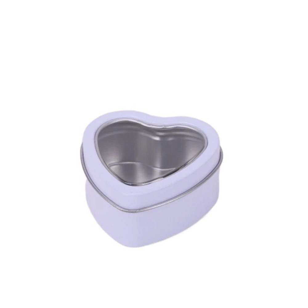 Серебряные/красные/розовые банки в форме сердца Жестяные контейнеры в форме сердца Креативные банки для изготовления свечей своими руками