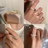 Fashion Forward Geometric Crystal Chain Ring For Women Perfect For Trendy Occasions