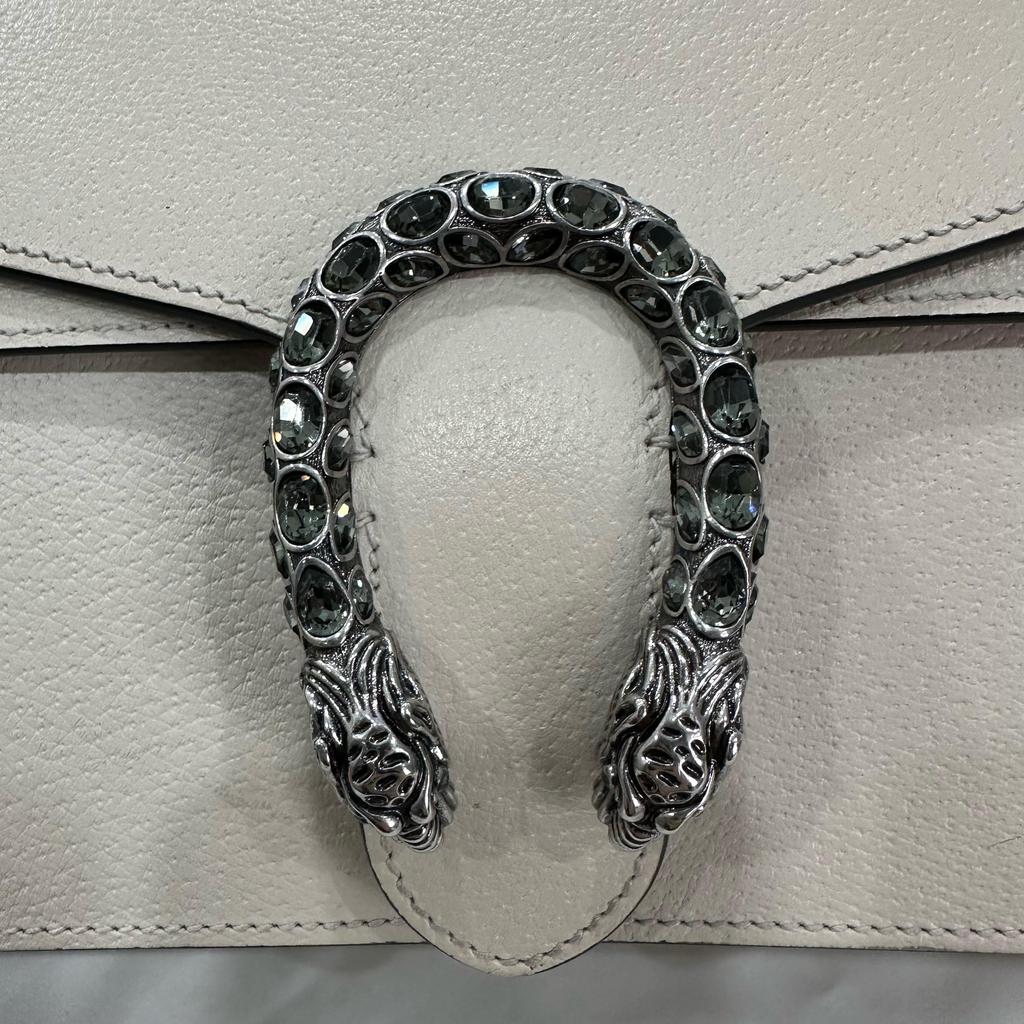 [Pre-Owned] Dionysus Tiger Head Crystal Detail Chain Leather Crossbody Bag Small - Very Good #1U20EB3