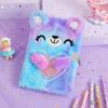 Cartoon Stationery With Lock Plush Tie-dyed Notebook Diary Book Hand Account Book Password Book