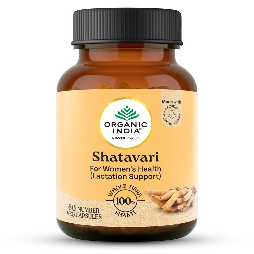 ORGANIC INDIA Shatavari 60 Veg Capsules for Women Hormonal Balance Health Vitality Support