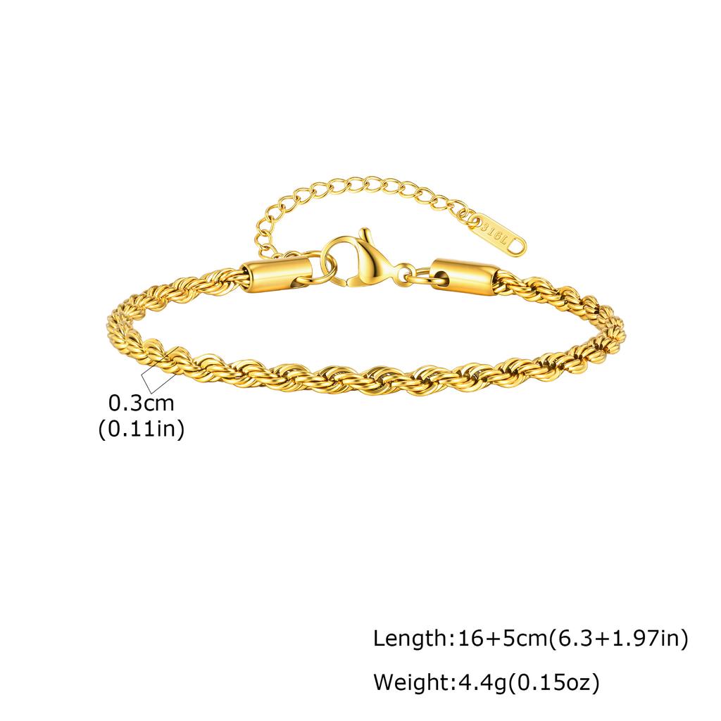 Bracelets for Women Non Tarnish, Stack Stainless Steel Bangles, Tie Knot Cuffs, Cuban Rope Paperclip Beaded Fashion Bracelet