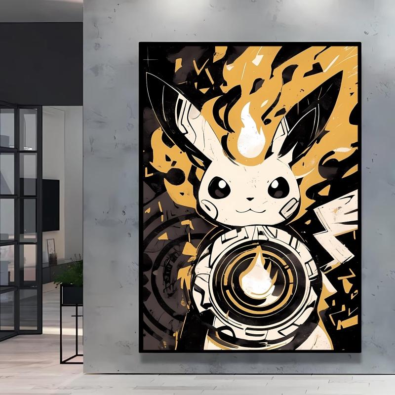 Anime Posters Pikachu Classic Canvas Paintings Wall Decoration Living Room Modular Prints Cartoon Character Picture