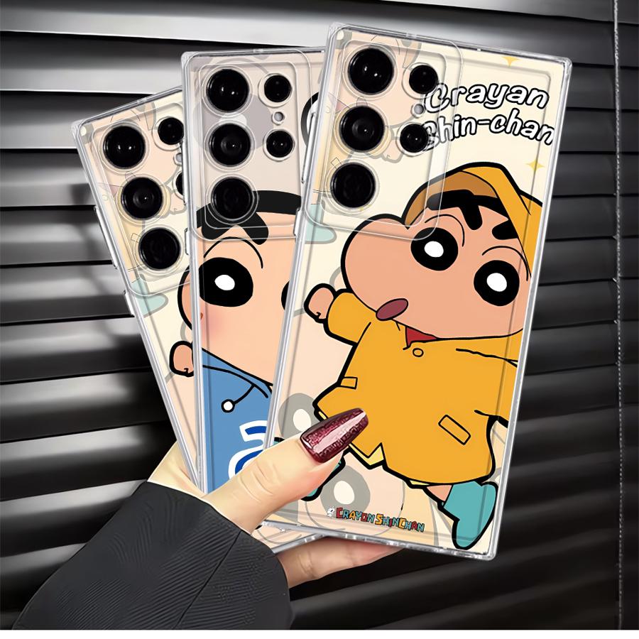Чехол-накладка C-Crayon S-ShinChan для Samsung Galaxy S26 S20 Plus S21 S24 Note 20 Ultra 10 S23 Ultra S22 FE S25 Edge