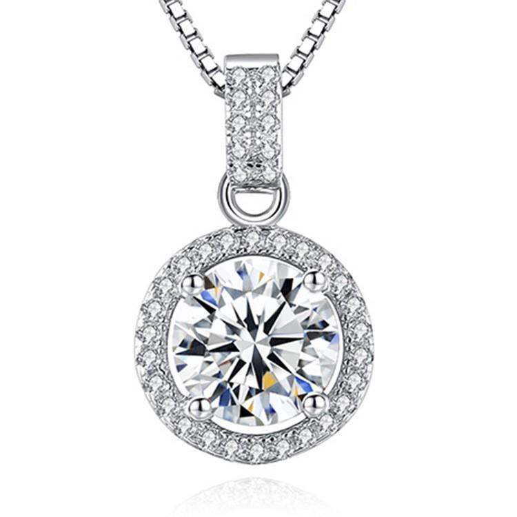 Fashion Luxury Eight Hearts and Eight Arrows Round Bag Pendant Necklace Female Clavicle Chain Jewelry