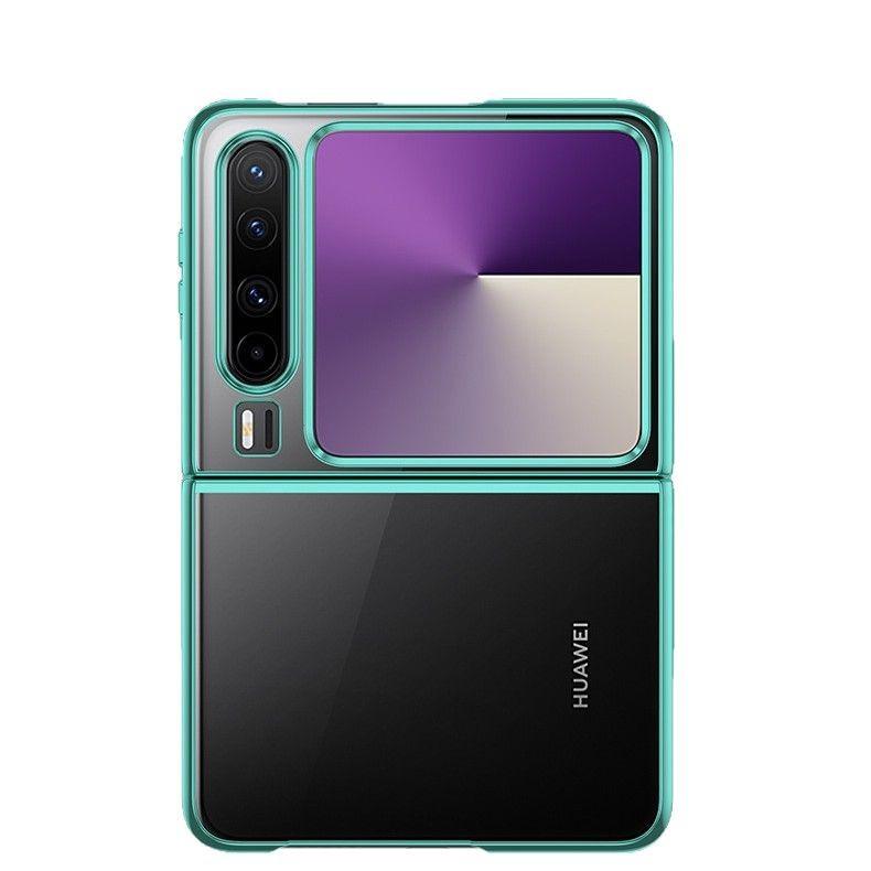 Применимо к складному чехлу для мобильного телефона Huawei PuraX P50Pocket, гальванизированный ультратонкий прозрачный жесткий чехол из поликарбоната, защитный чехол-книжка