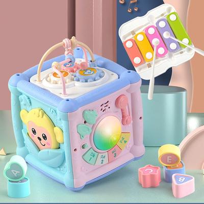 Музыкальная игрушка для детского образования, многофункциональный барабан, кубик, сортировщик блоков для детей, музыкальные игрушки для раннего обучения, подарок
