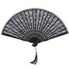 Double Layer Vintage Janpanese Style Lace Hand Folding Fan for Women Performance Gifts Party