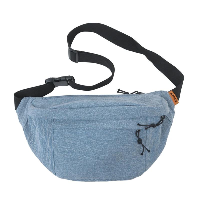 Портативные джинсовые сумки на талии с застежкой-молнией, повседневные, горячая распродажа, сумки для поездок на работу для женщин, базовый стиль