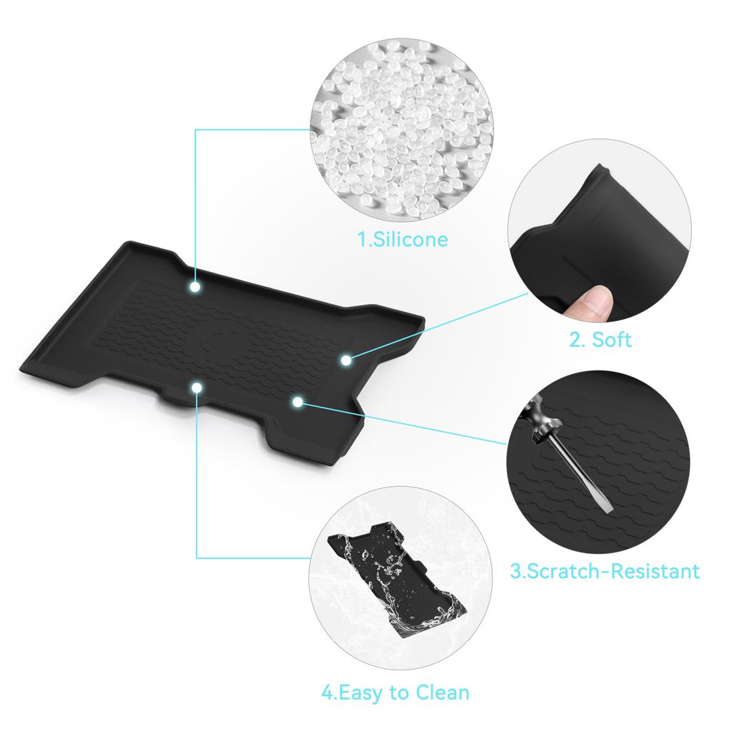 Для Mitsubishi Triton 2025 2025 Автомобильная противоскользящая площадка для беспроводной зарядки Подходит только для модели Противогрязевая накладка Аксессуары для интерьера автомобиля