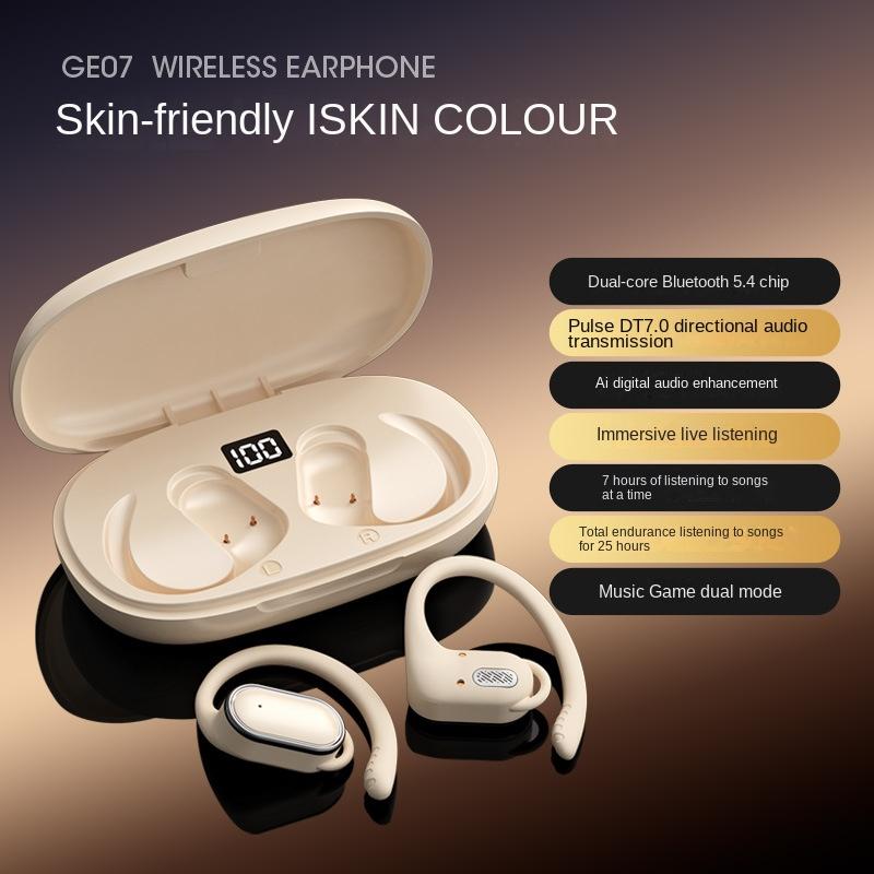 Новая подвесная Bluetooth-гарнитура с передачей газа ушного типа не влияет на движение уха. Сверхдлительный срок службы батареи. Беспроводные наушники с шумоподавлением ENC.