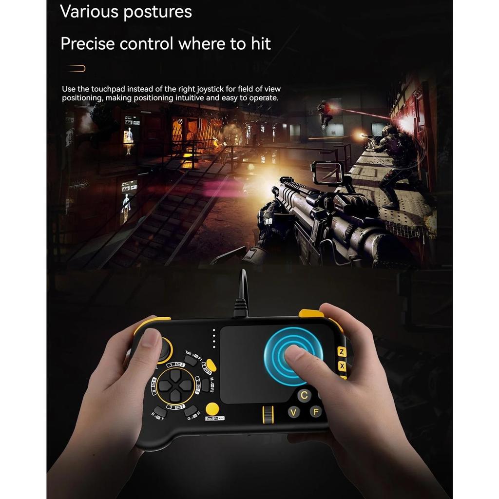 Wired USB Gaming Touchpad with Keyboard and Mouse Function,Trackpad Game Controller,Xbox X/S, Xbox One, PS5, PS4, PC, Steam, Windows 11/10, Mac OS