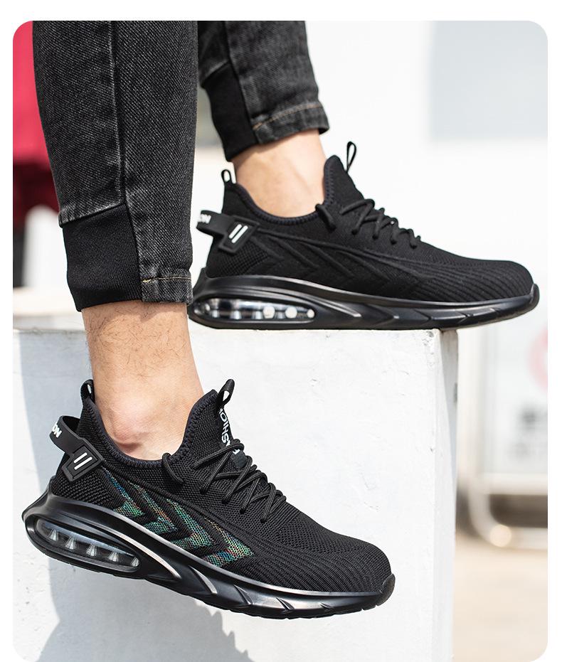 Men's Summer Steel Toe Safety Shoes - Breathable Mesh, Anti-Smash, Anti-Puncture, Lightweight Protection