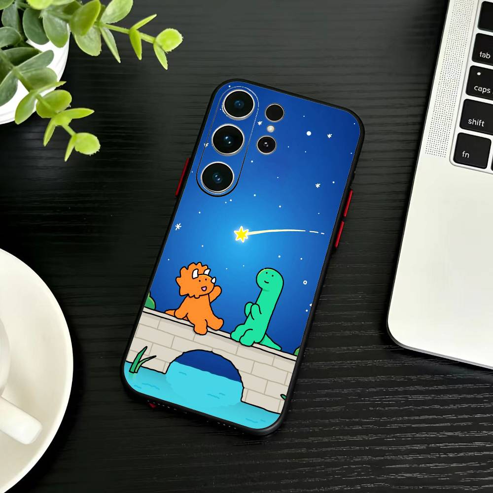 Cute cartoon J-Jurassic Phone Case For Samsung S26,S25,S24,S23,S22,S21,S20,Plus,Fe,Lite,Others Black Cover