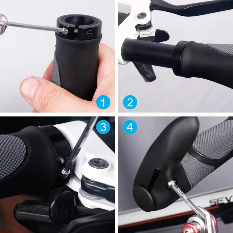Велосипедные ручки для руля Mtb, аксессуары, складные ручки для велосипеда, ручки с двусторонней фиксацией, нескользящие резиновые рожки, тиски