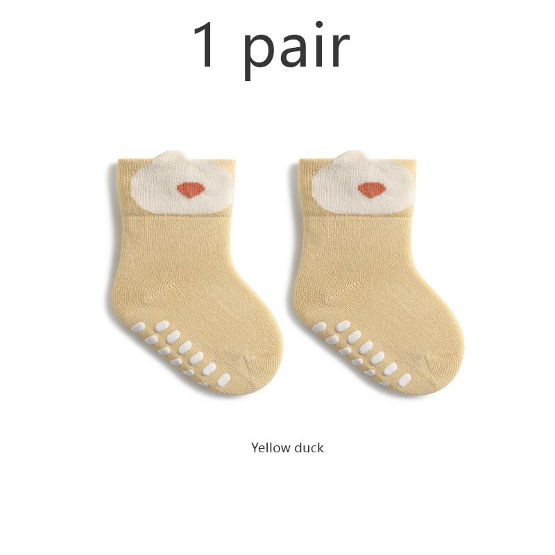4/1 Pairs/Lot Cartoon Baby Floor Socks Non-Slip Glue Kids Socks Indoor Cooling Soft Cotton Toddler Socks For Newborn