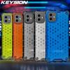 KEYSION Противоударный защитный чехол для Samsung A04 A04S A03, мягкий силикон + ПК, прозрачная сотовая задняя крышка для телефона Galaxy M13 5G