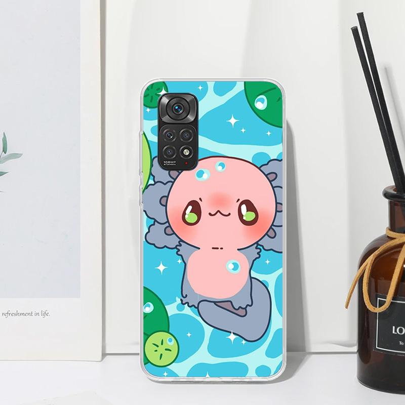 Cute Axolotl Kawaii Phone Case For Xiaomi Redmi Note 15 13 14S 14 Pro Plus 12S 11S 10S 12 11E 10 11T Art Fundas Back Cover Redmi